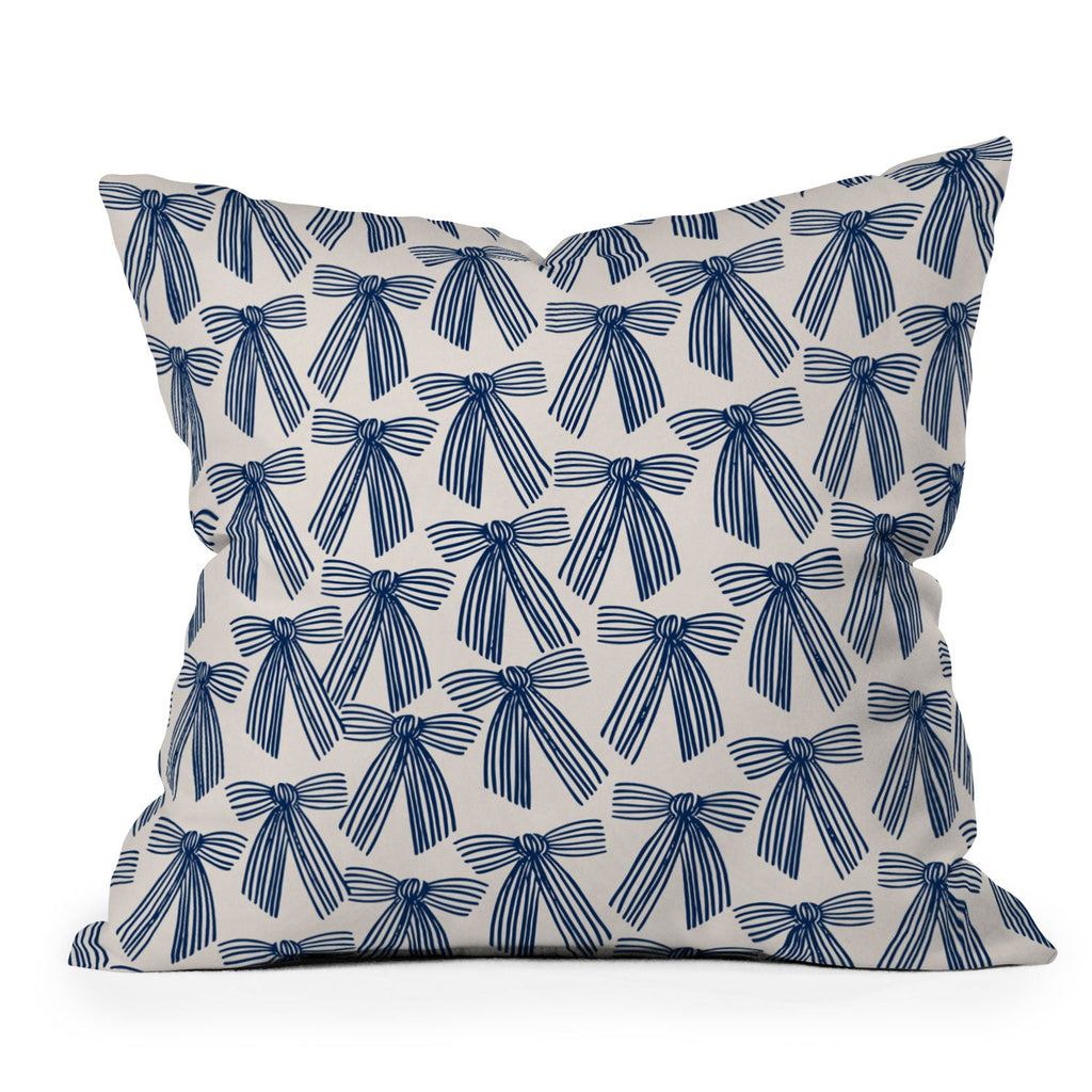 ThirtyOne Illustrations baubles bows bn artboard 1 Outdoor Throw Pillow