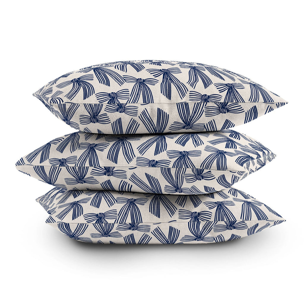 ThirtyOne Illustrations baubles bows bn artboard 1 Outdoor Throw Pillow
