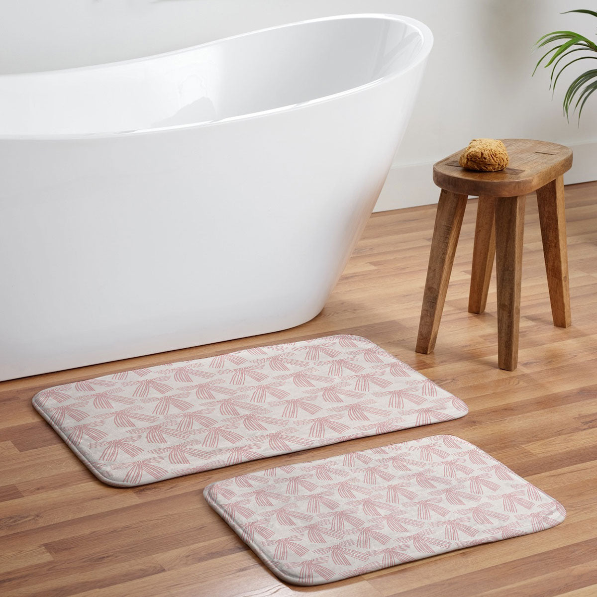 ThirtyOne Illustrations baubles bows bn artboard 3 Memory Foam Bath Mat
