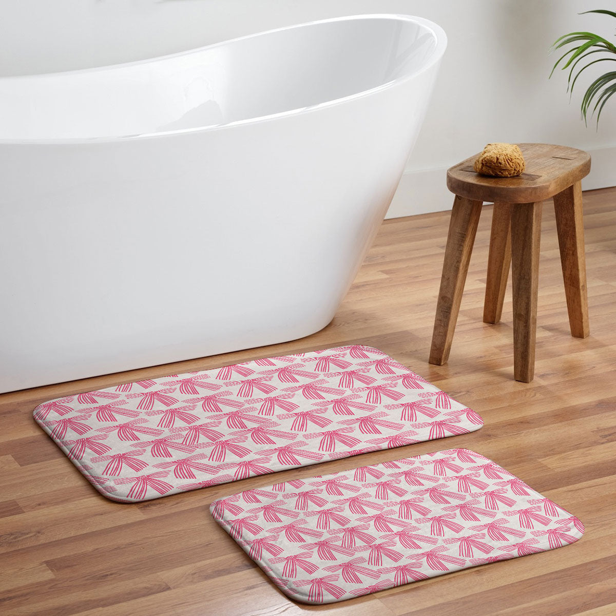 ThirtyOne Illustrations baubles bows bn artboard 5 Memory Foam Bath Mat