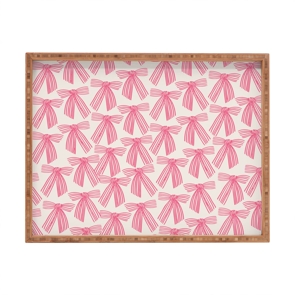 ThirtyOne Illustrations baubles bows bn artboard 5 Rectangular Tray