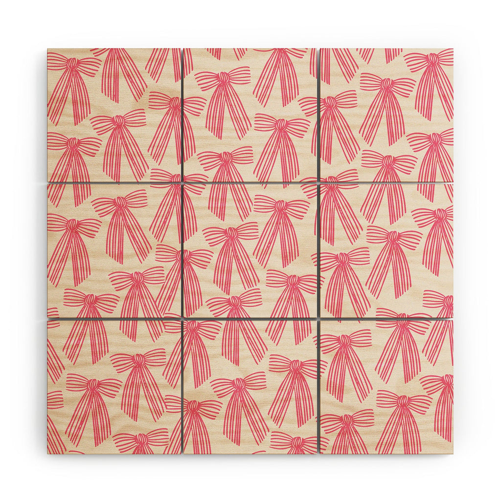 ThirtyOne Illustrations baubles bows bn artboard 5 Wood Wall Mural