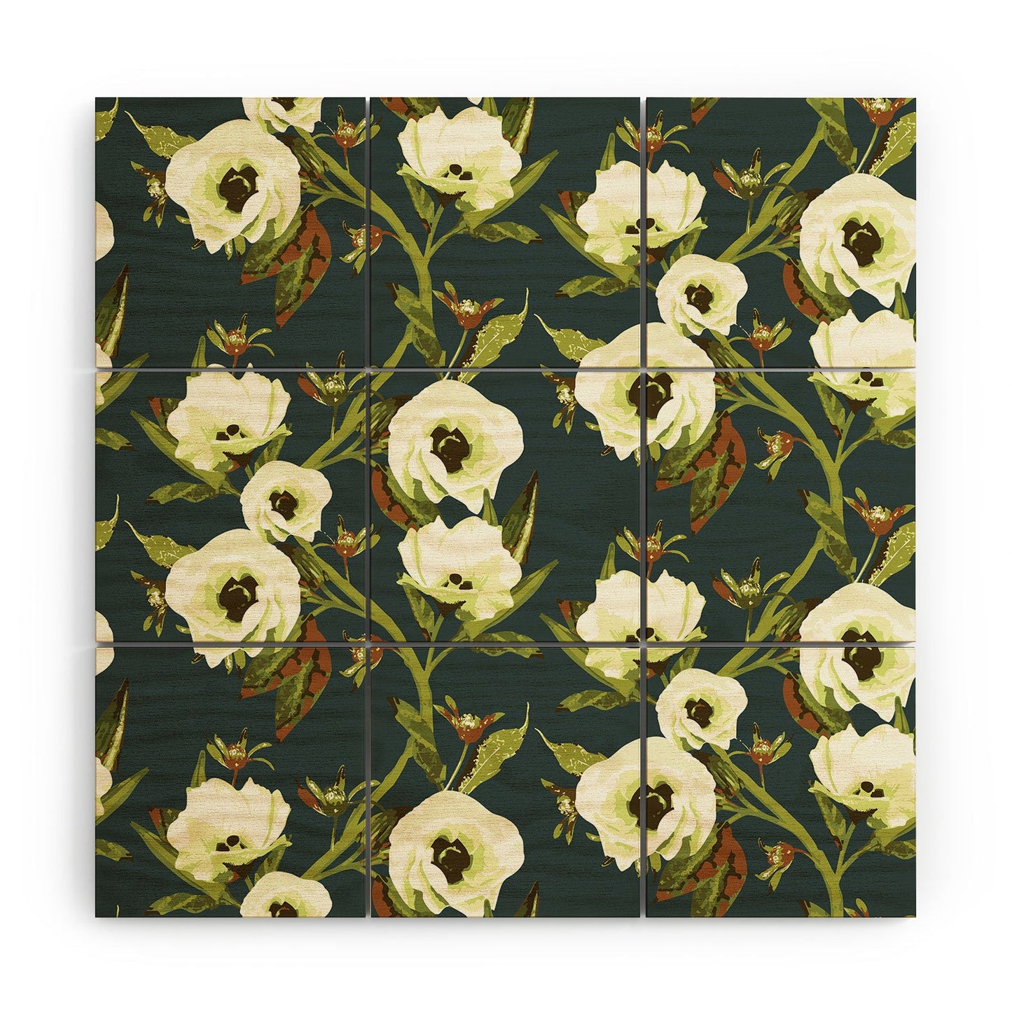 ThirtyOne Illustrations Heirloom Bloom Wood Wall Mural