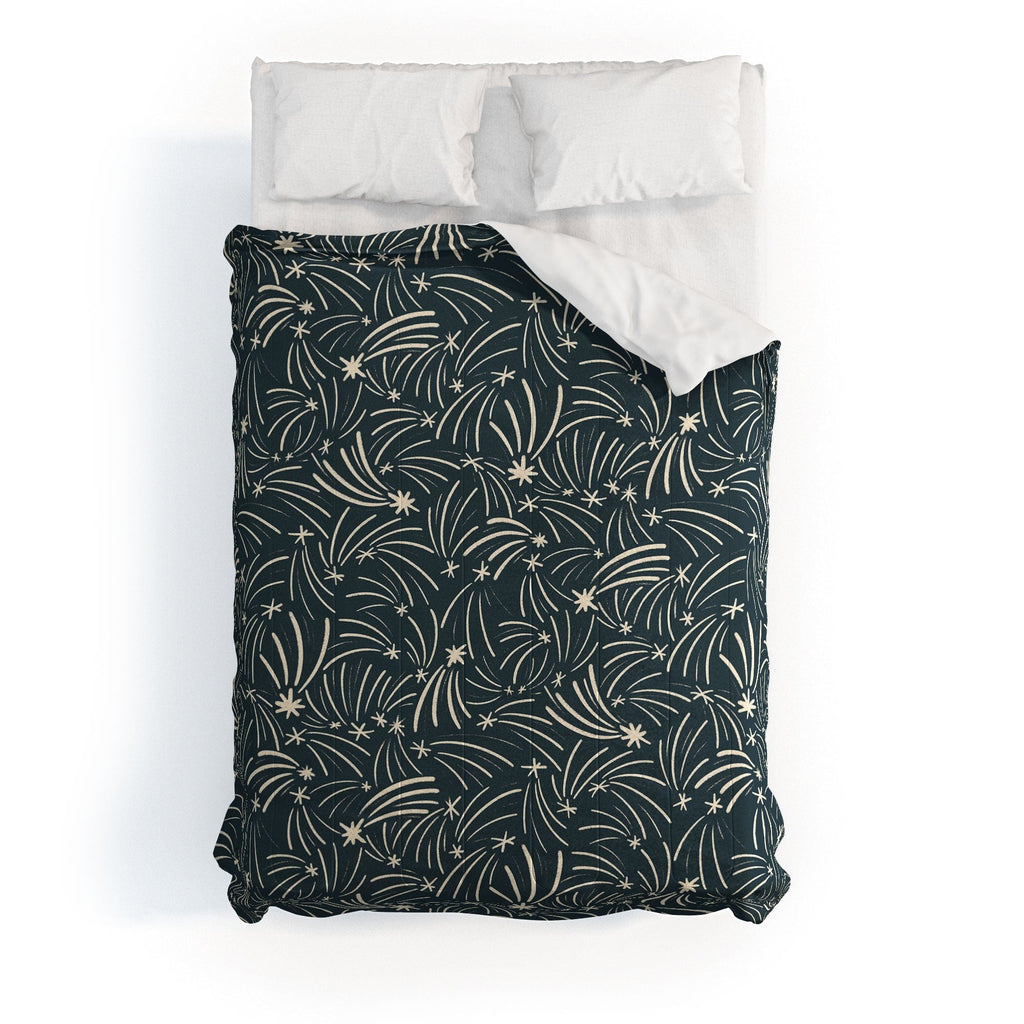 Little Om Pattern Shooting Stars blue Comforter