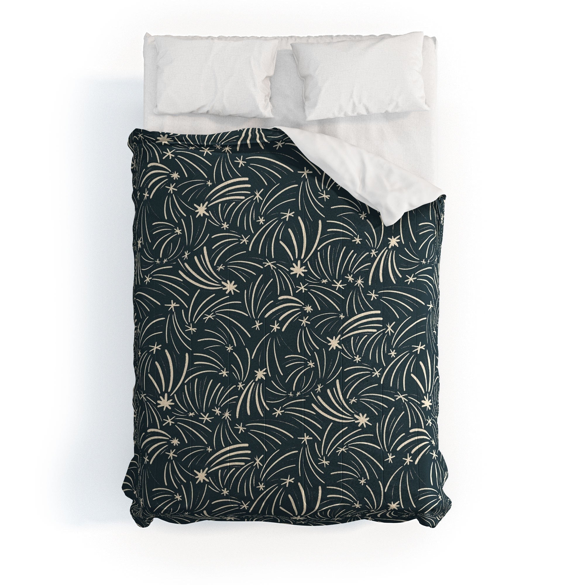 Little Om Pattern Shooting Stars blue Comforter