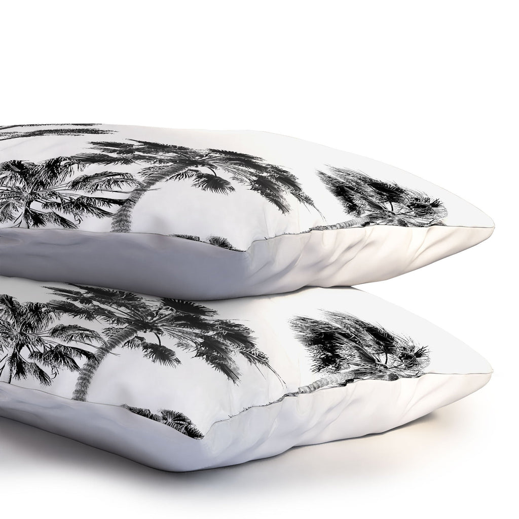 Gal Design Black And White Palms Pillow Shams