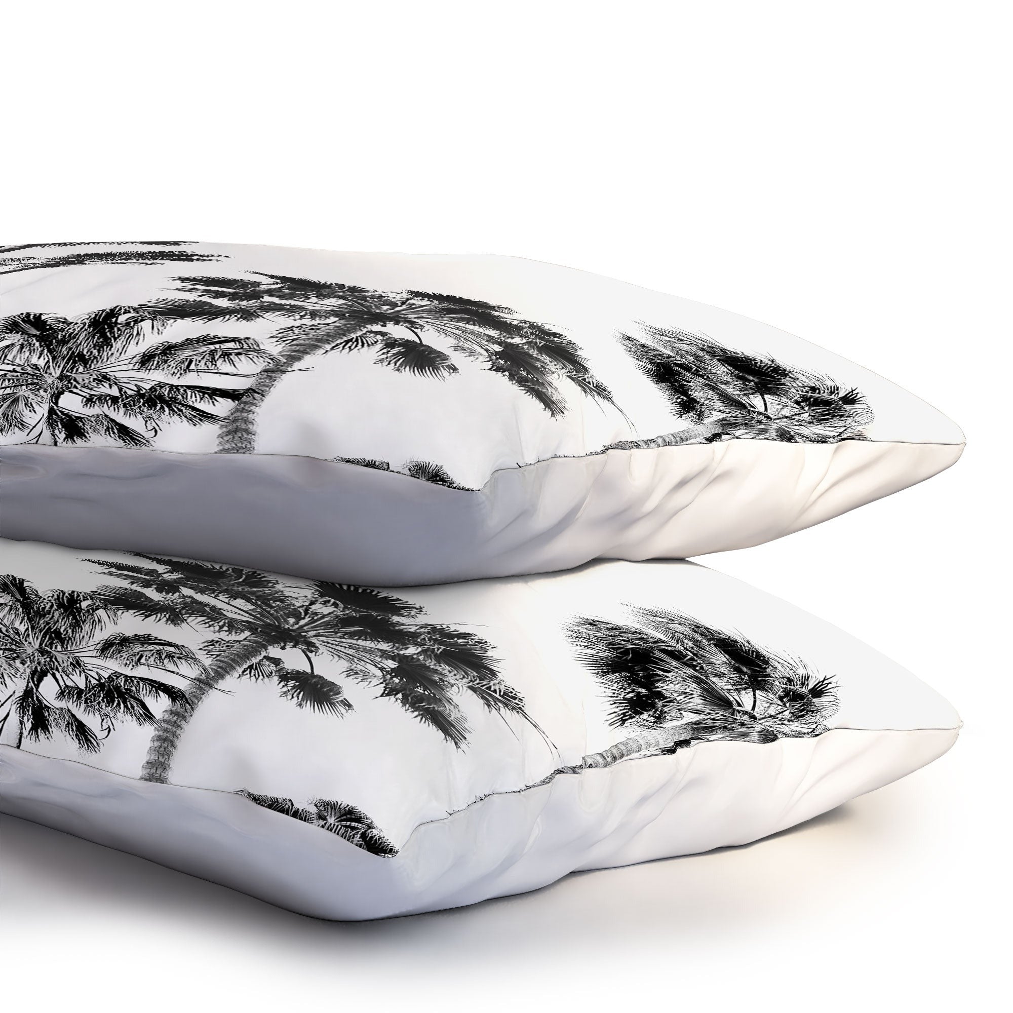 Gal Design Black And White Palms Pillow Shams