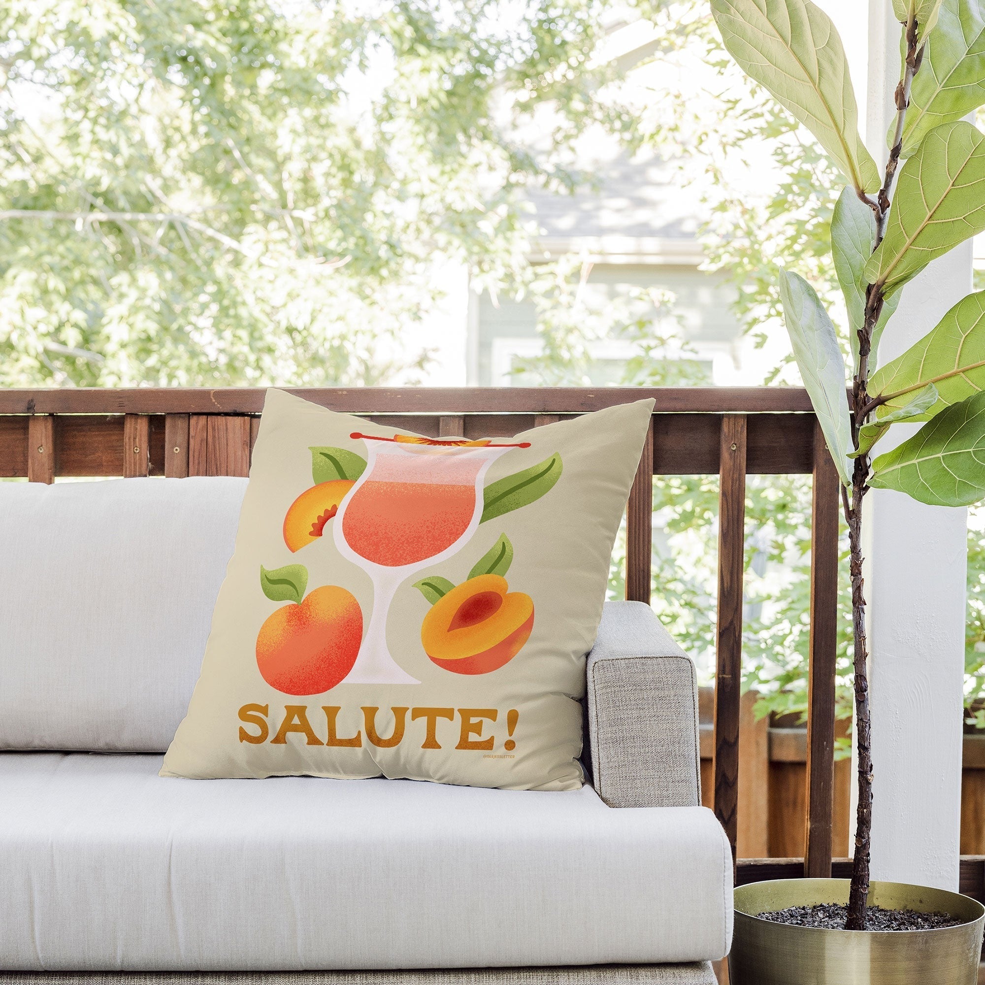 Jessica Molina Bellini Outdoor Throw Pillow