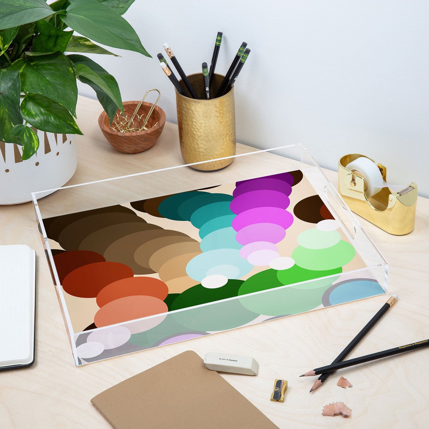 Tina Salazar Circles of Colors Acrylic Tray