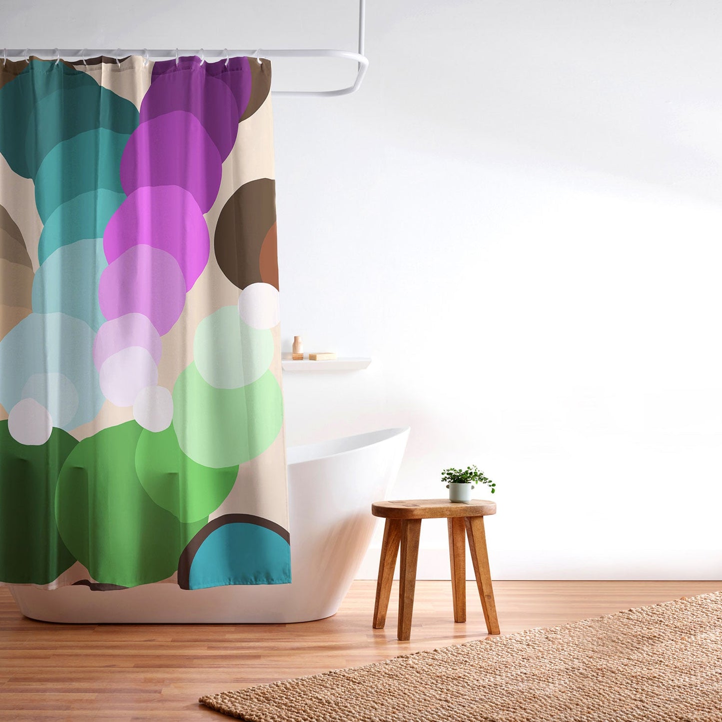 Tina Salazar Circles of Colors Shower Curtain