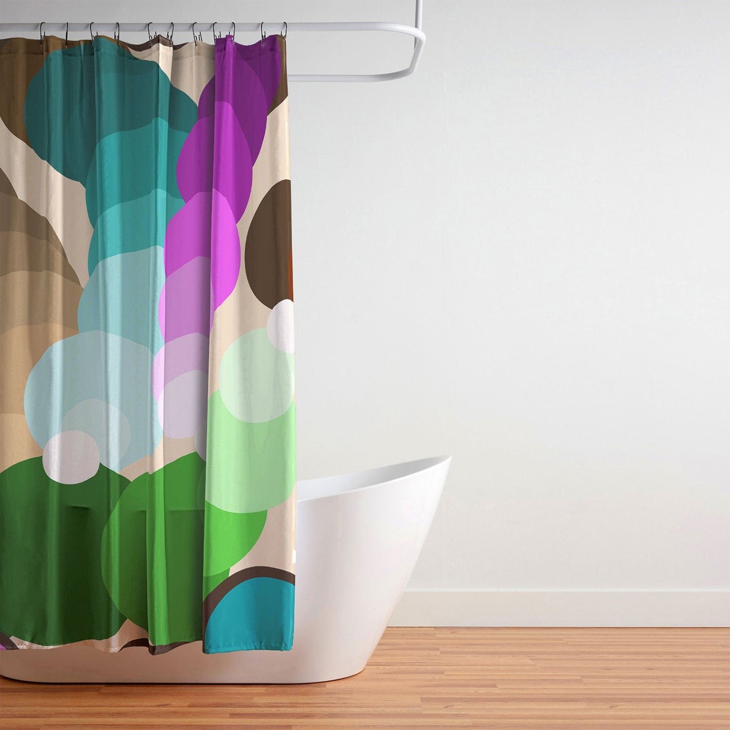 Tina Salazar Circles of Colors Shower Curtain