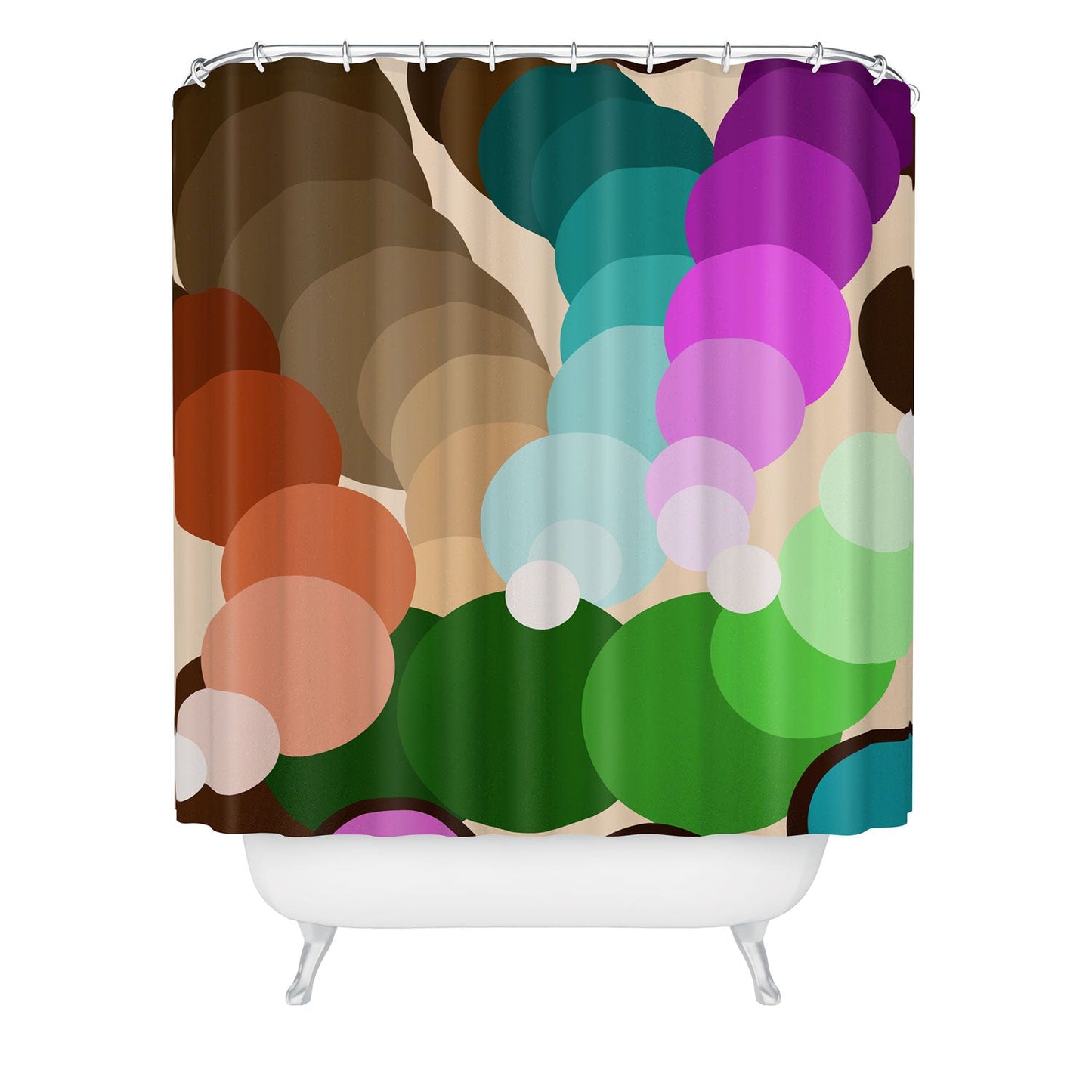 Tina Salazar Circles of Colors Shower Curtain