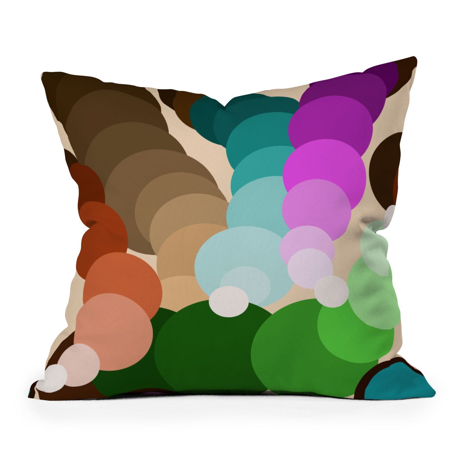 Tina Salazar Circles of Colors Throw Pillow