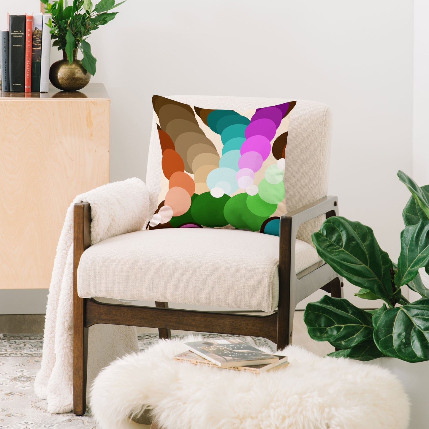 Tina Salazar Circles of Colors Throw Pillow