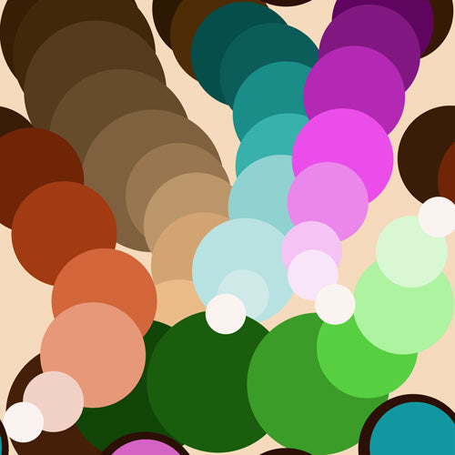 Tina Salazar Circles of Colors Shower Curtain