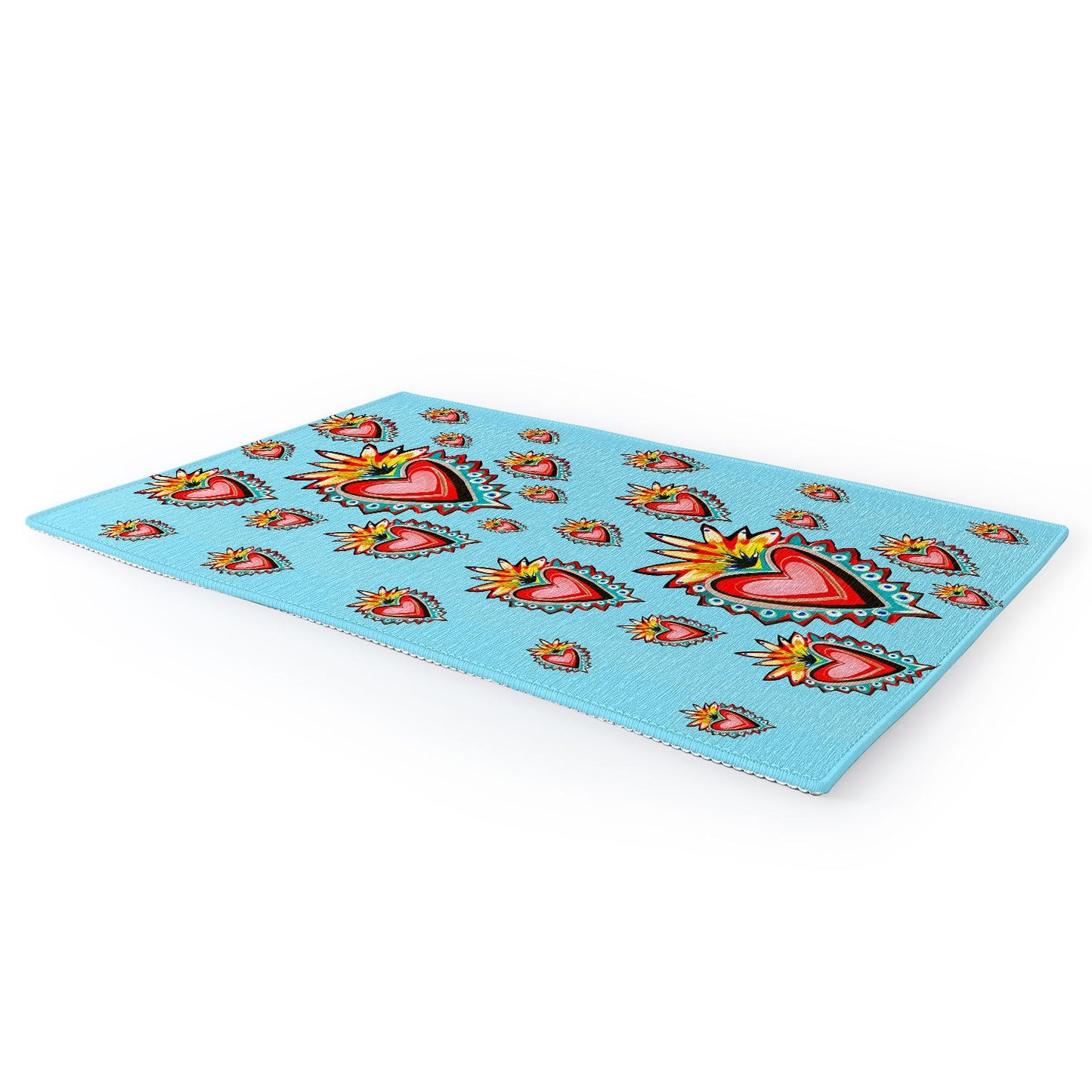 Tina Salazar Hearts in Blue Area Rug