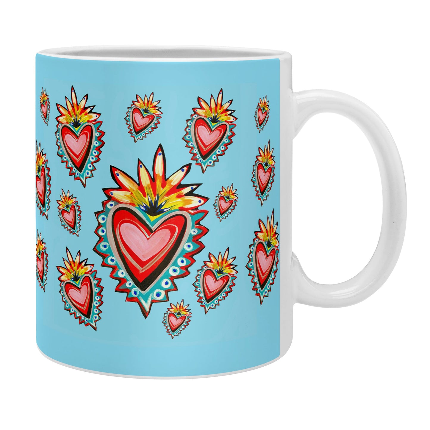 Tina Salazar Hearts in Blue Coffee Mug