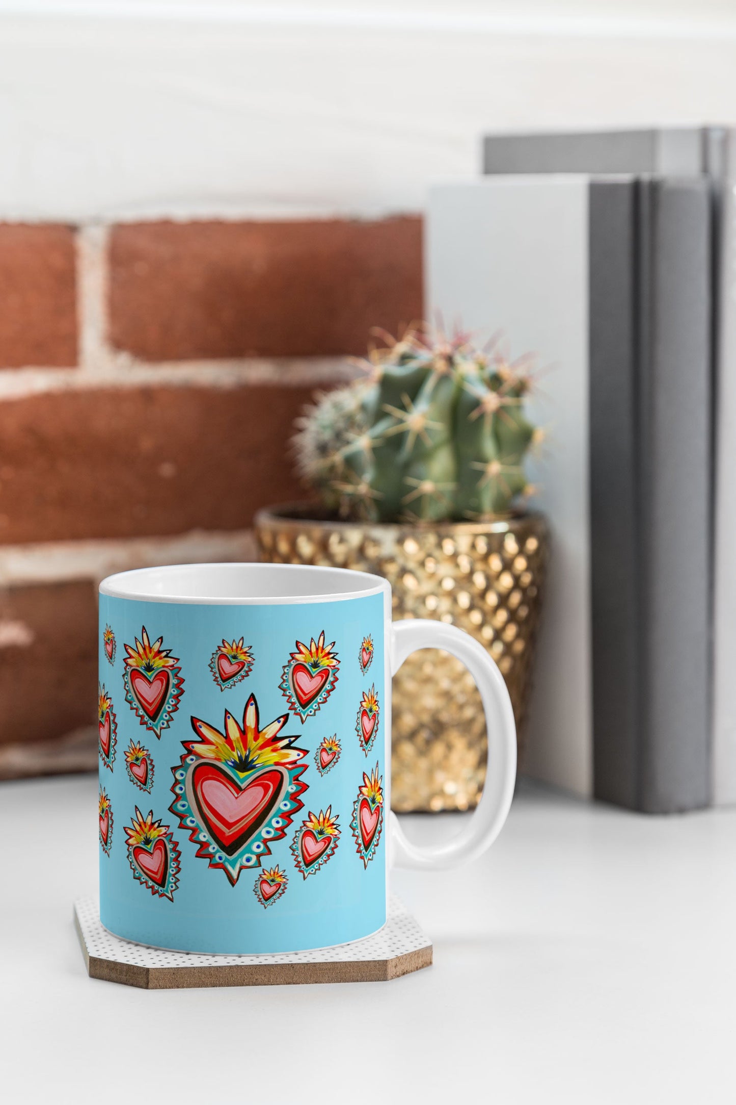 Tina Salazar Hearts in Blue Coffee Mug