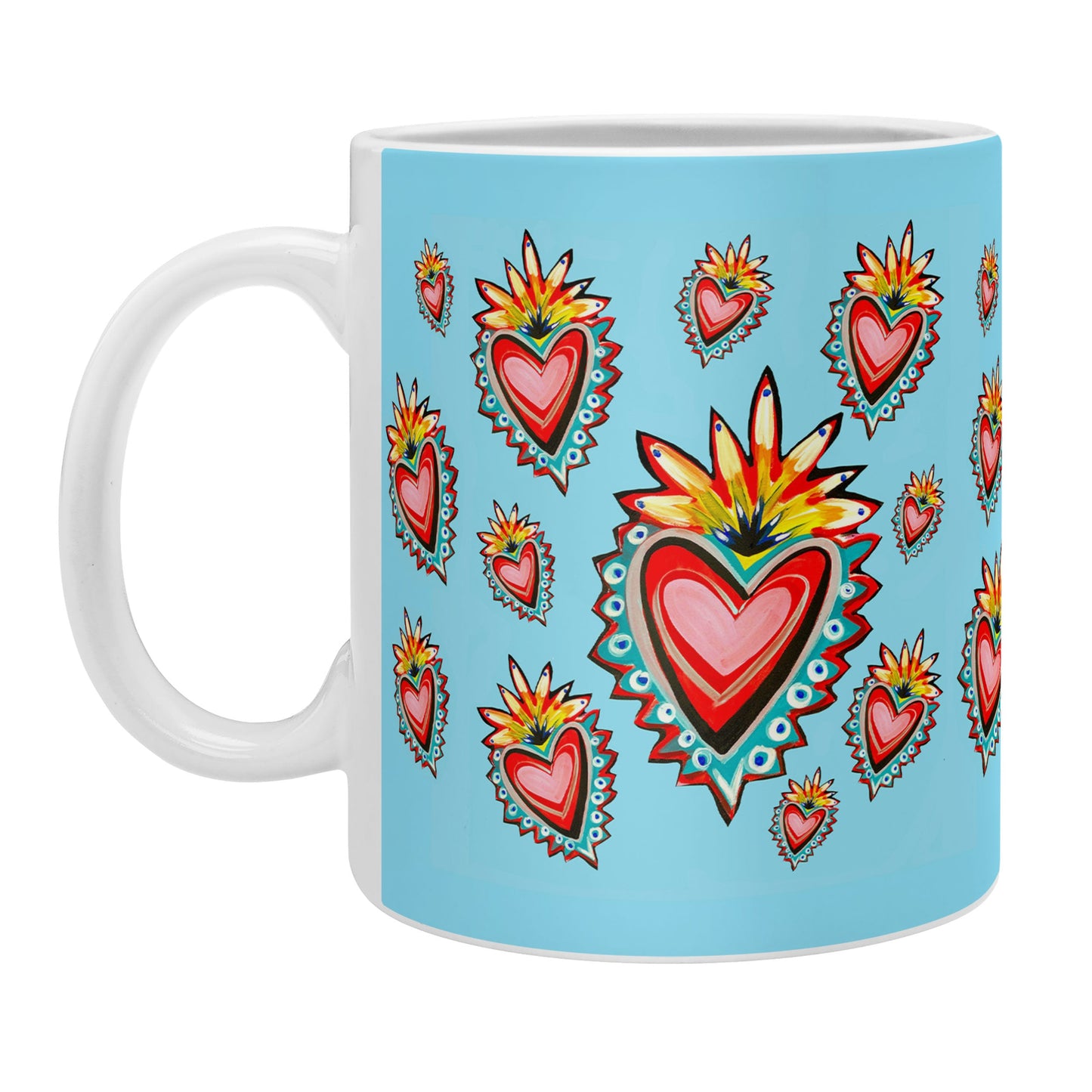 Tina Salazar Hearts in Blue Coffee Mug