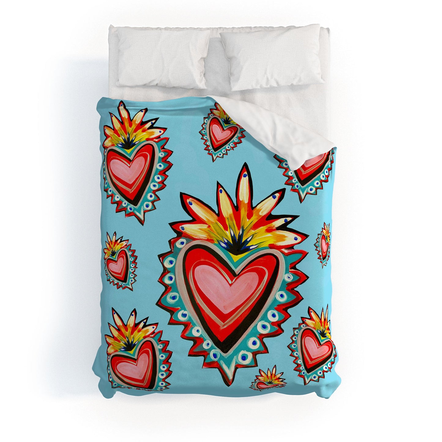 Tina Salazar Hearts in Blue Duvet Cover