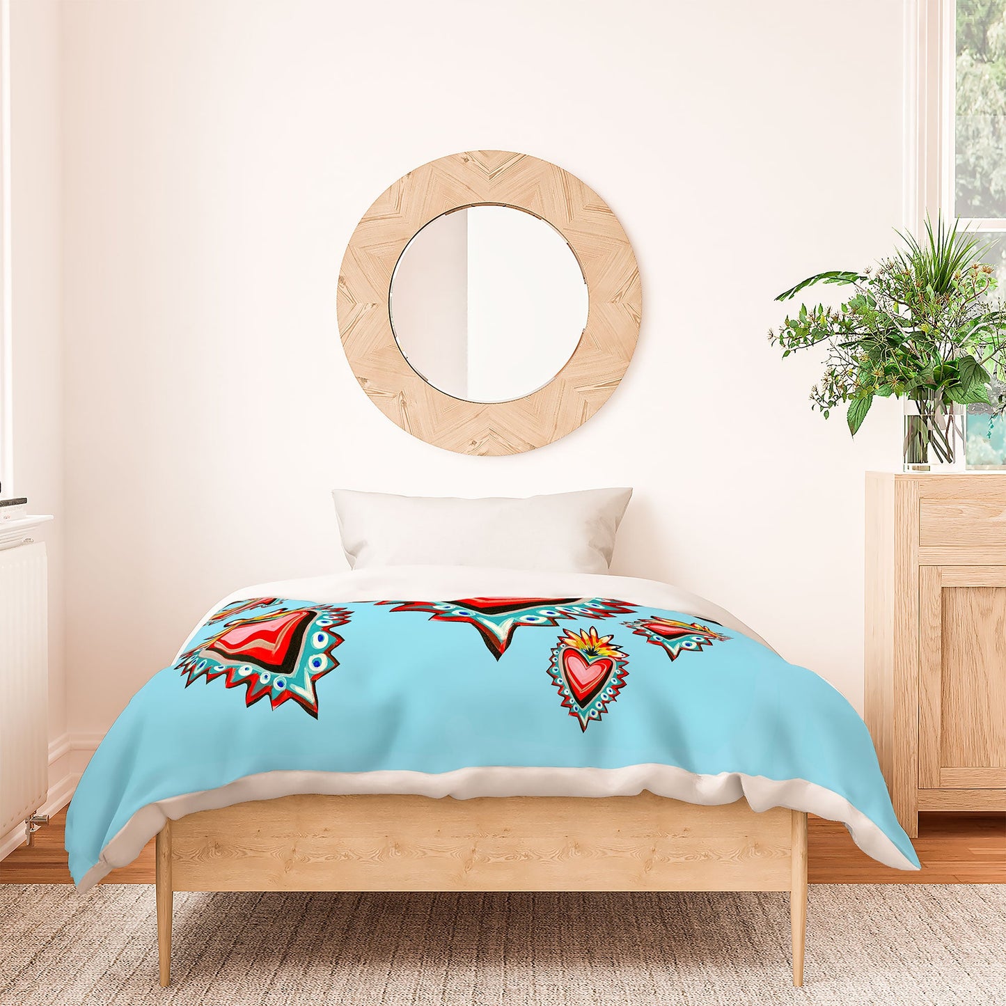 Tina Salazar Hearts in Blue Duvet Cover