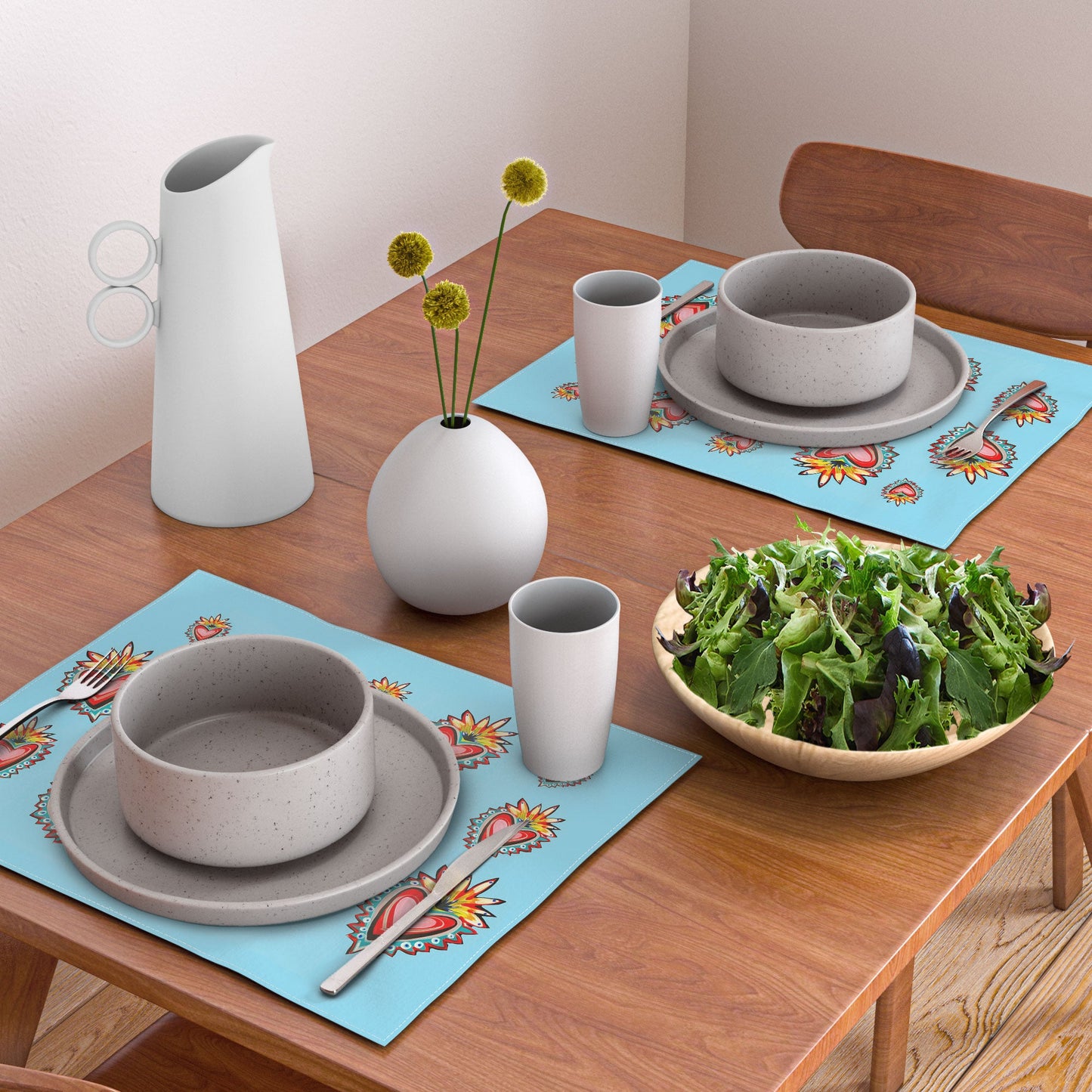 Tina Salazar Hearts in Blue Placemat