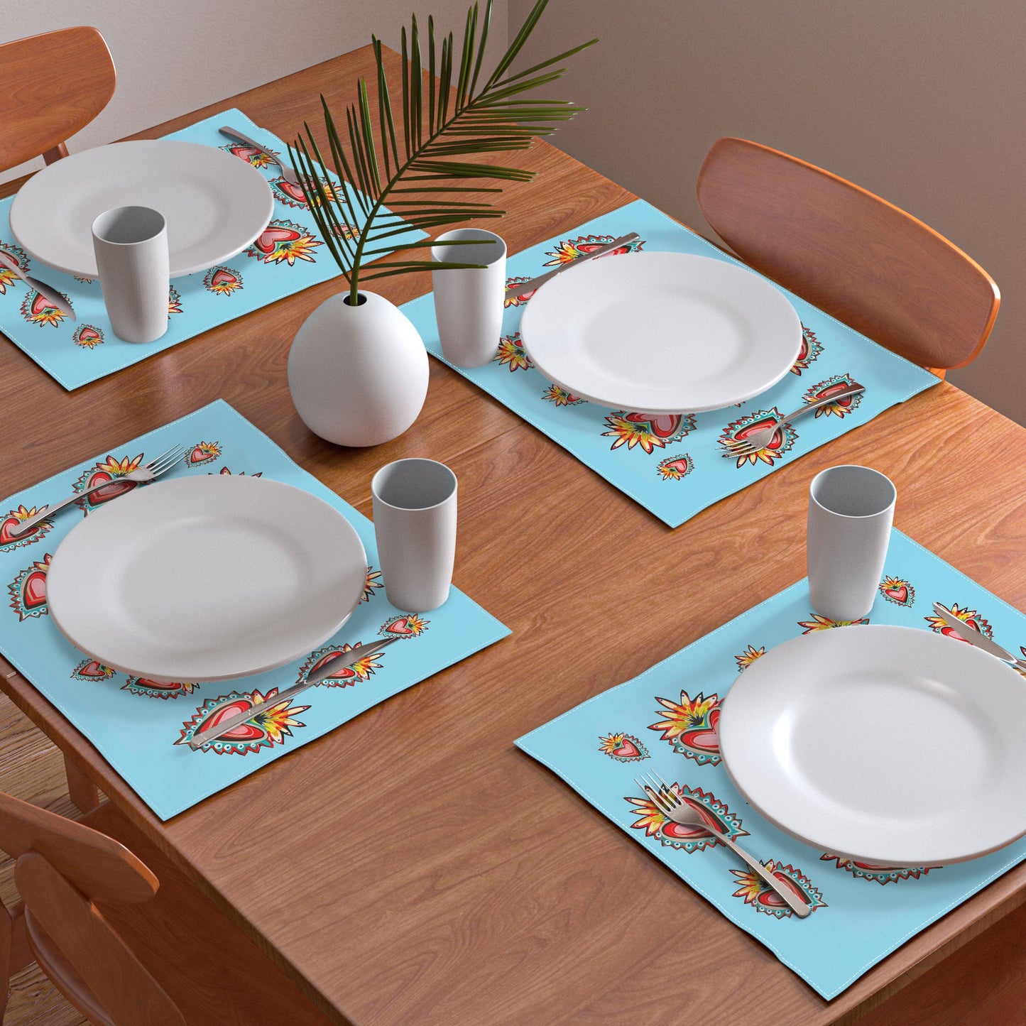 Tina Salazar Hearts in Blue Placemat