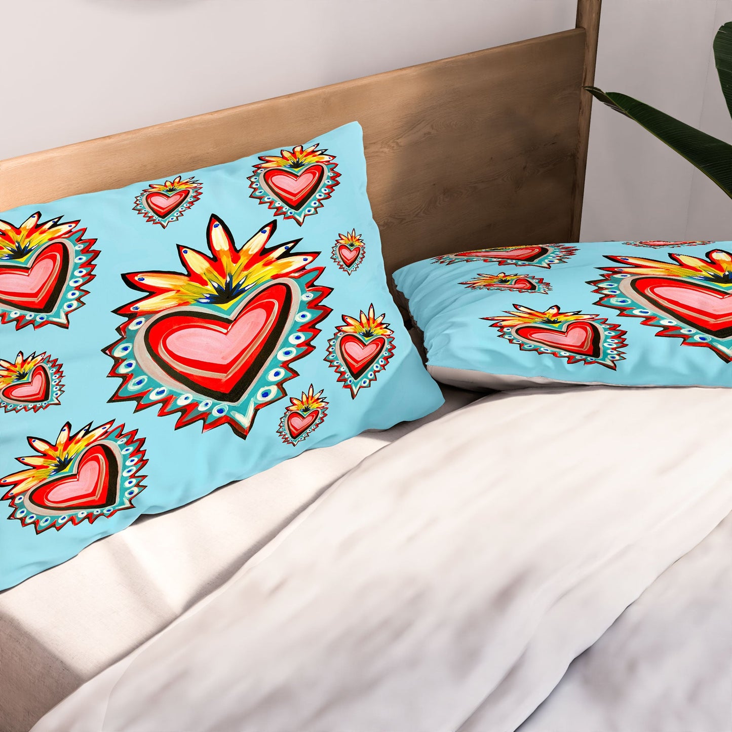 Tina Salazar Hearts in Blue Pillow Shams