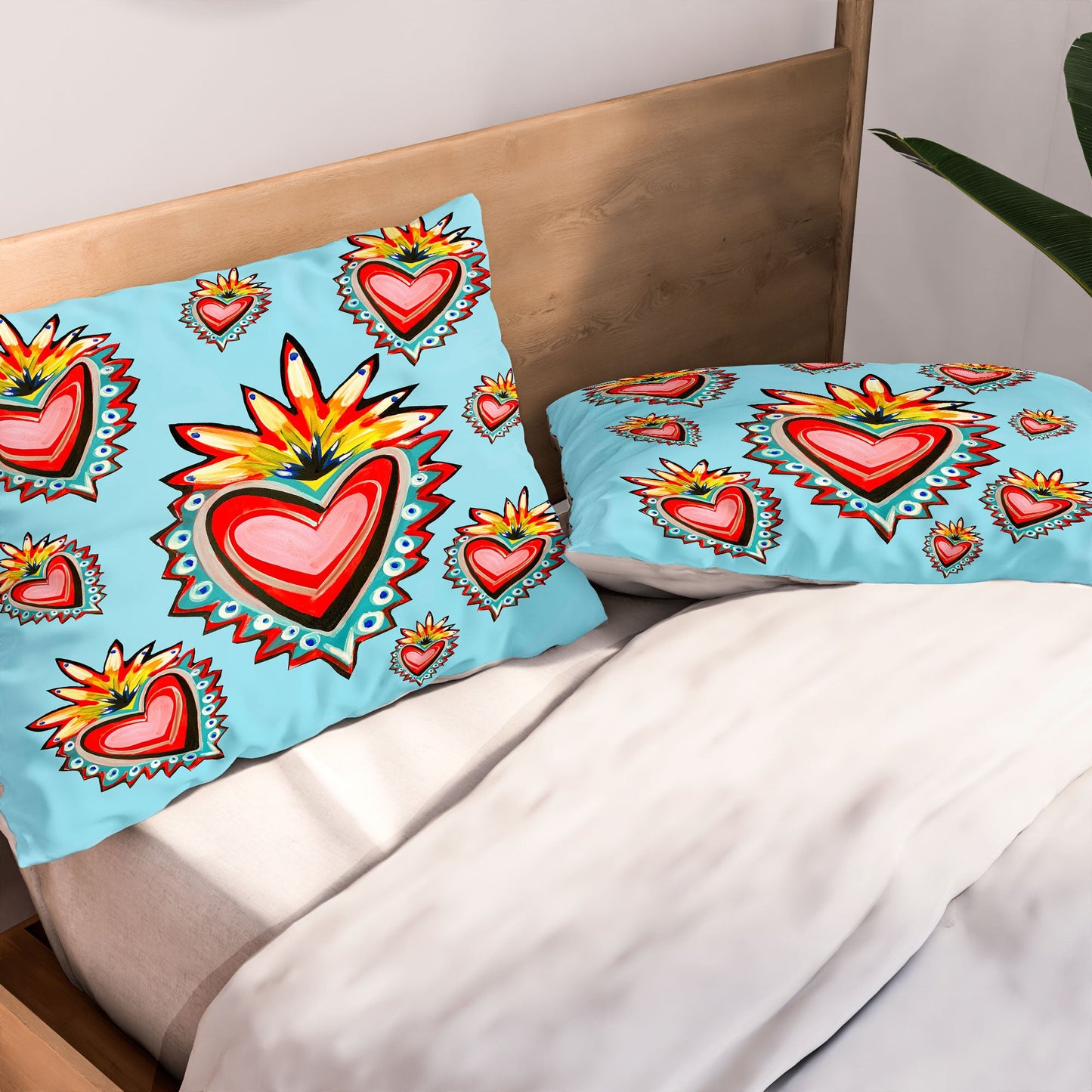 Tina Salazar Hearts in Blue Pillow Shams
