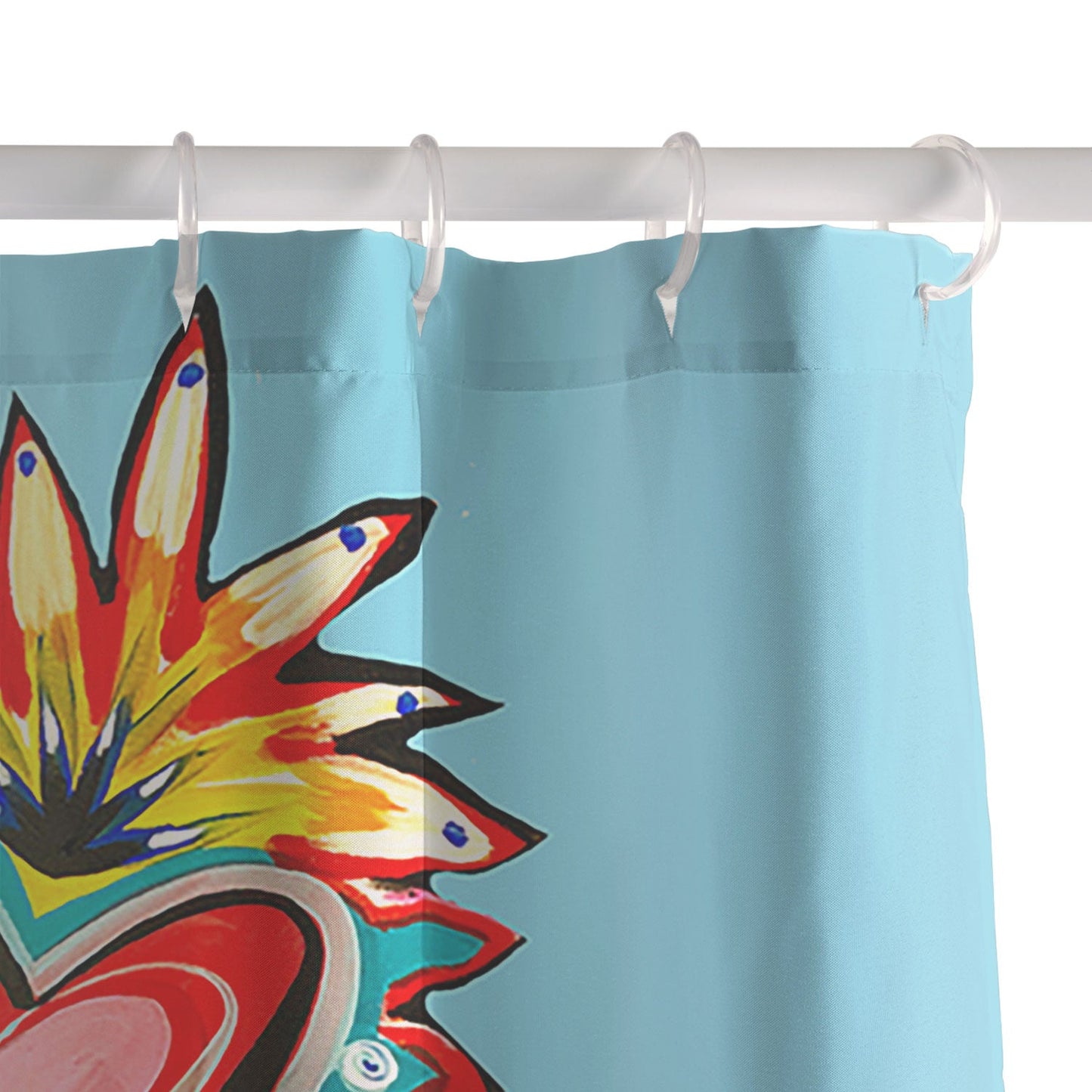 Tina Salazar Hearts in Blue Shower Curtain