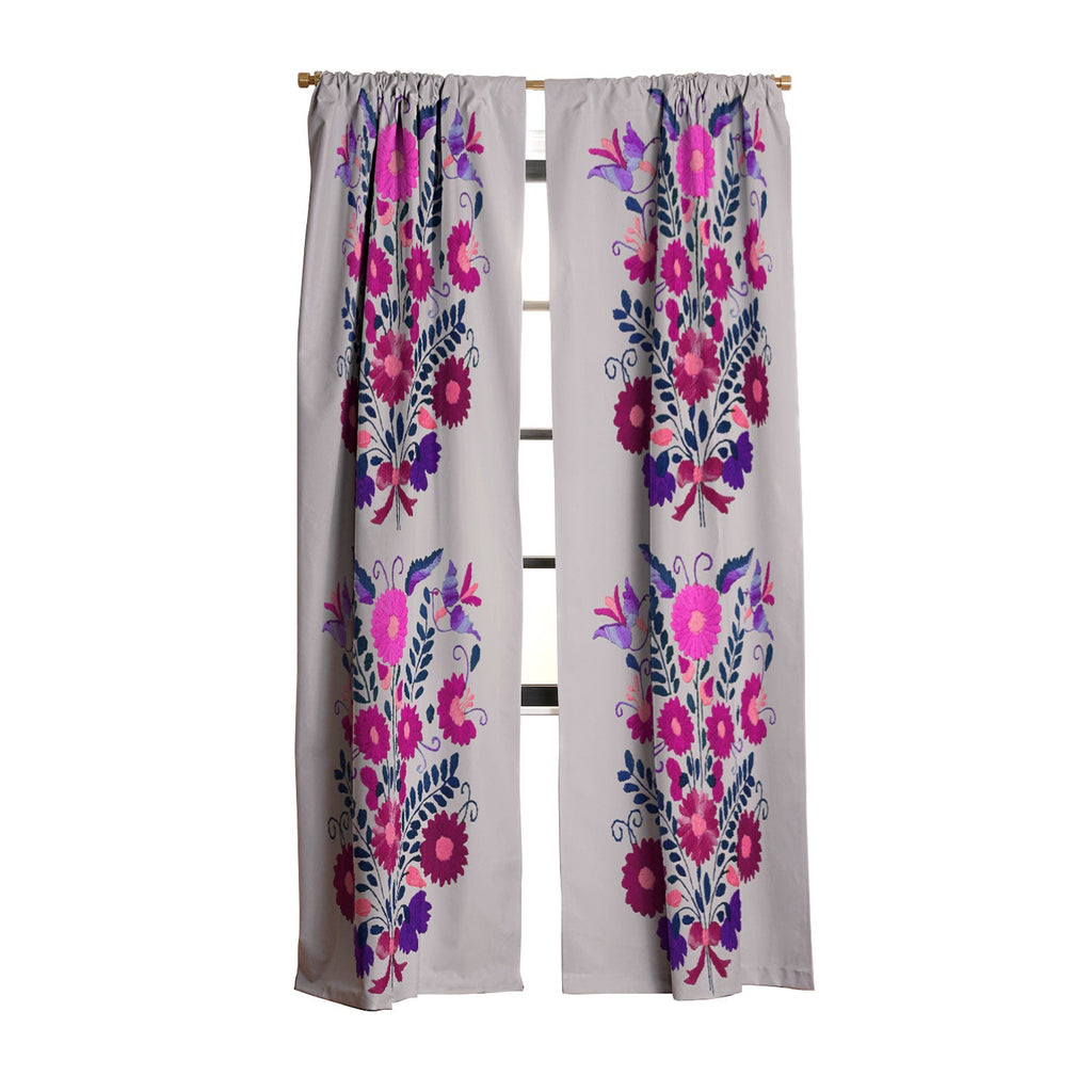 Tina Salazar Mexican Bird Motif Gray Blackout Non Repeat