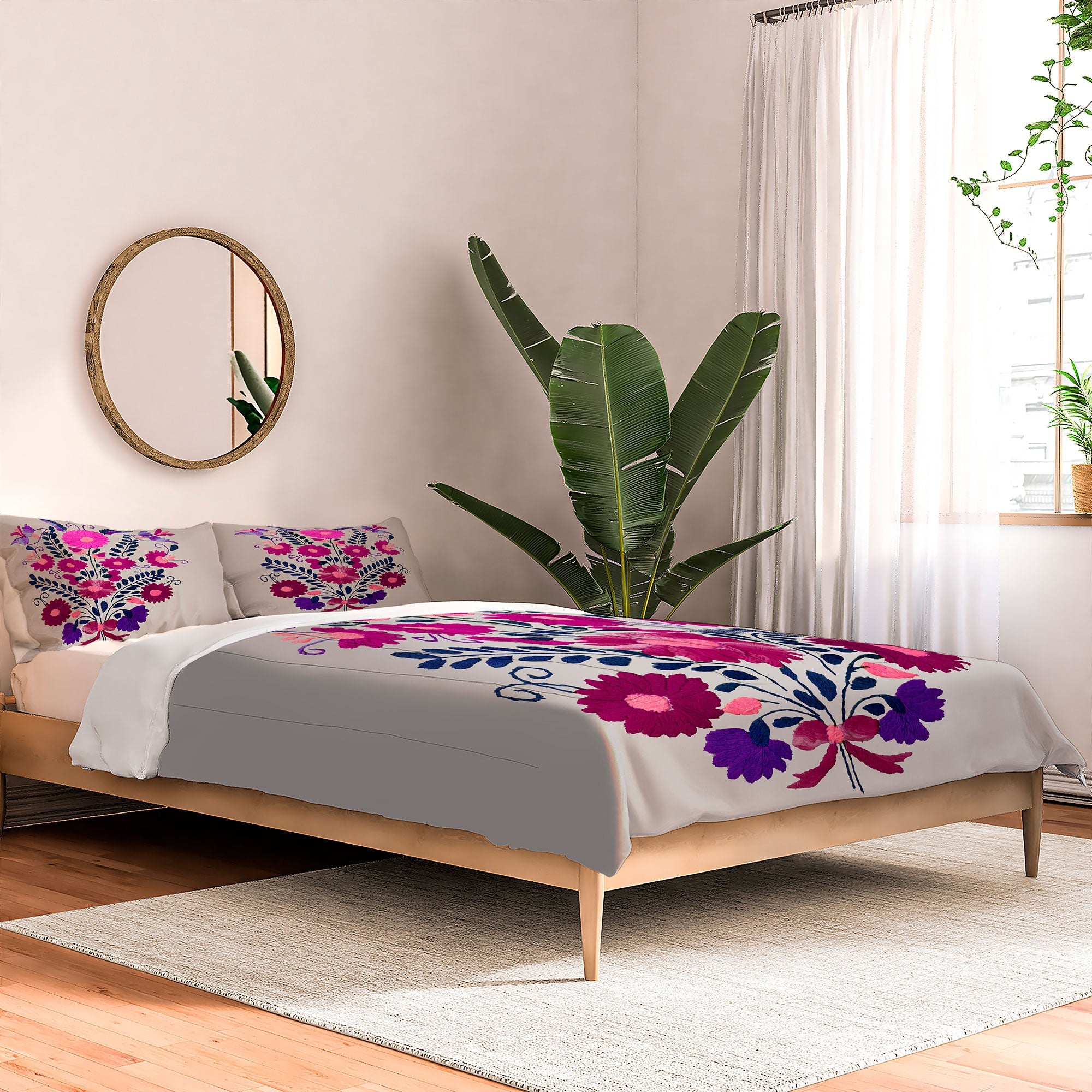 Tina Salazar Mexican Bird Motif Gray Comforter