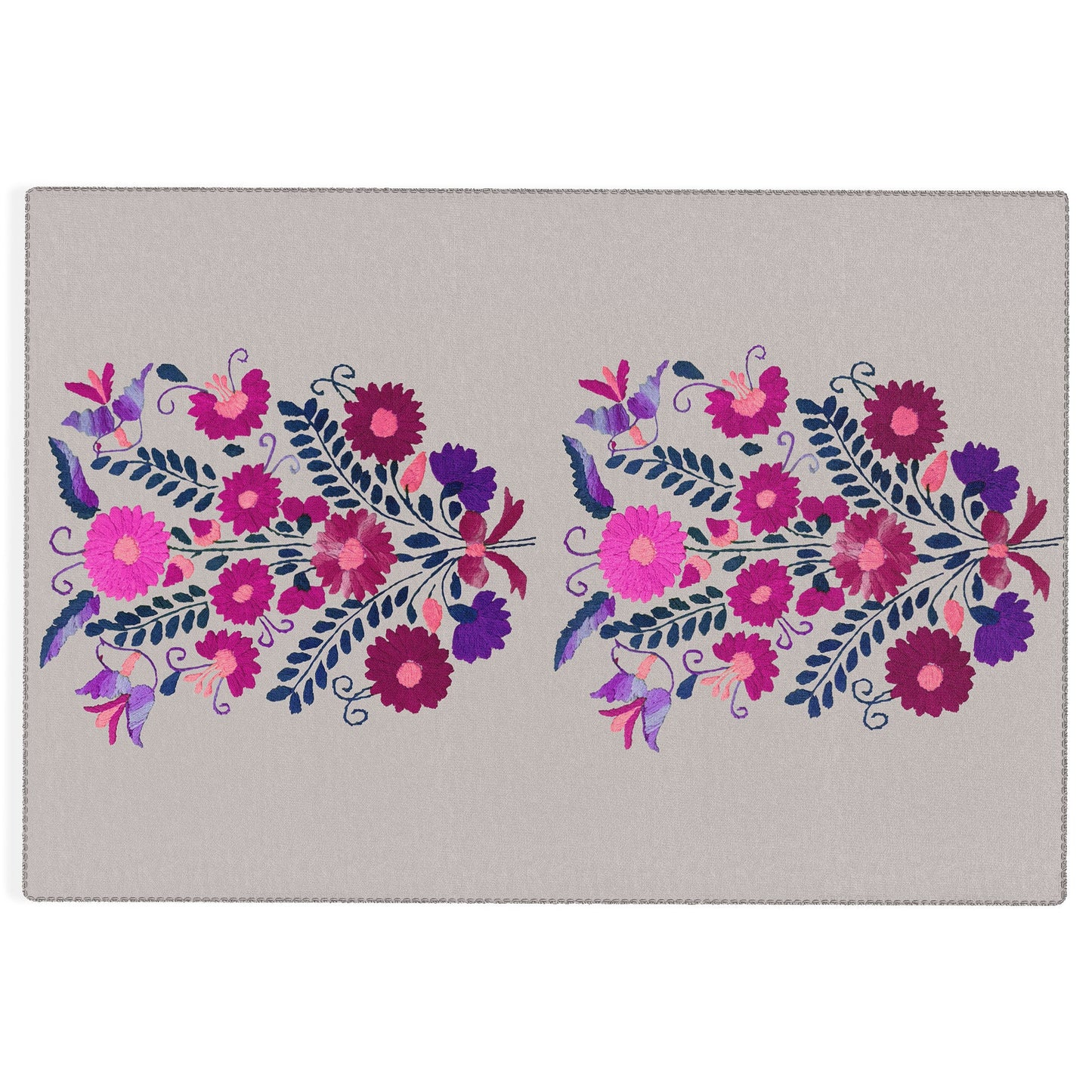 Tina Salazar Mexican Bird Motif Gray Outdoor Rug