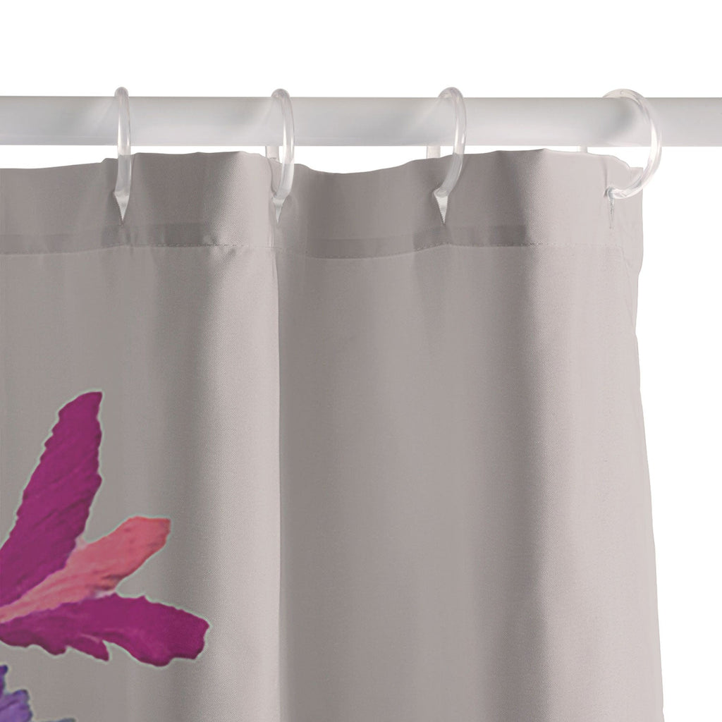 Tina Salazar Mexican Bird Motif Gray Shower Curtain