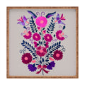 Tina Salazar Mexican Bird Motif Gray Square Tray