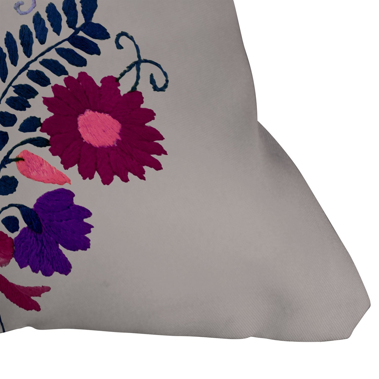 Tina Salazar Mexican Bird Motif Gray Outdoor Throw Pillow