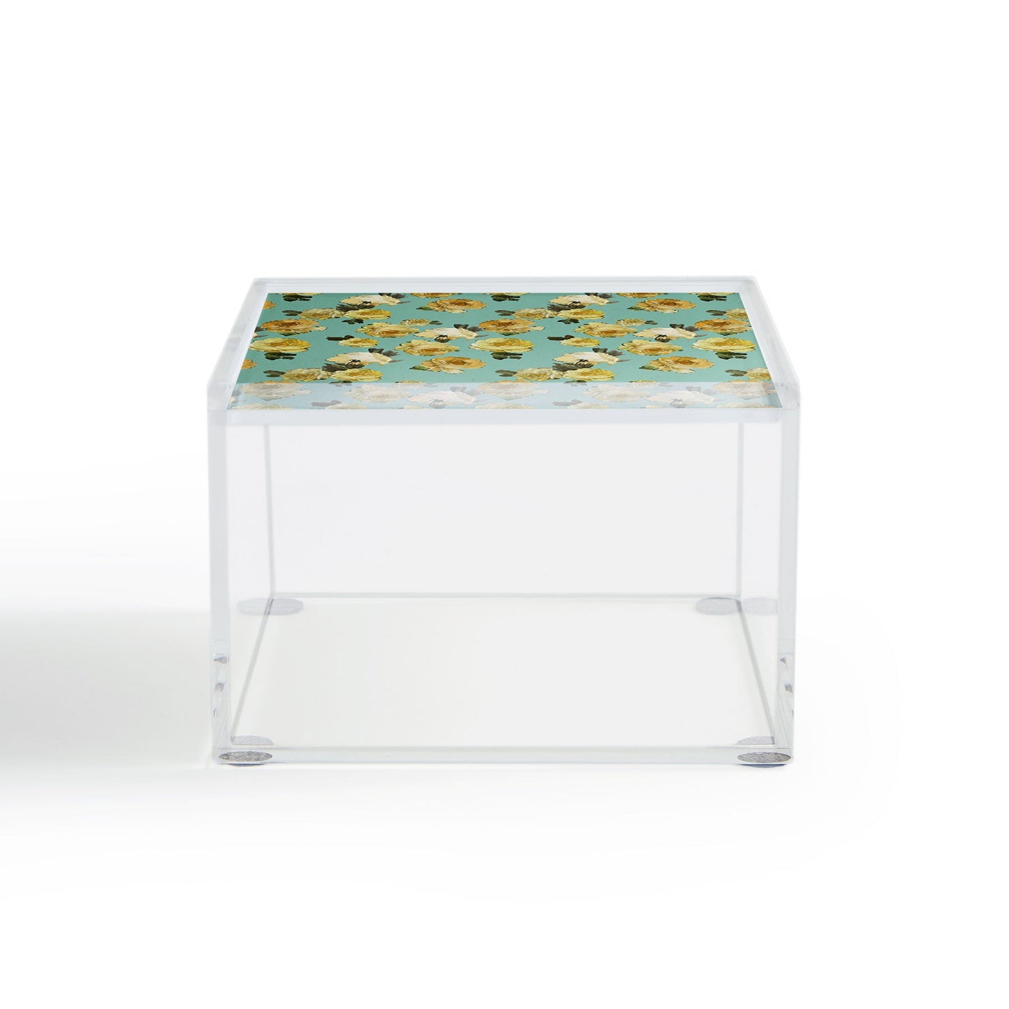 Tina Salazar Yellow Roses in Sage Green Acrylic Box