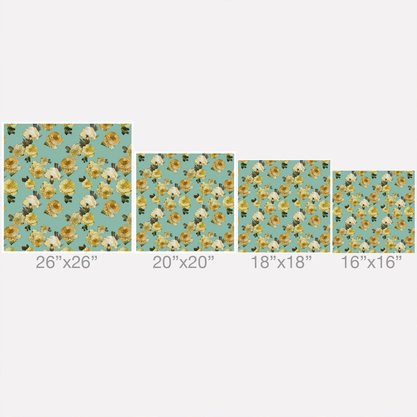 Tina Salazar Yellow Roses in Sage Green Outdoor Throw Pillow