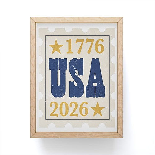 DENY Designs USA Stamp Framed Mini Art Print