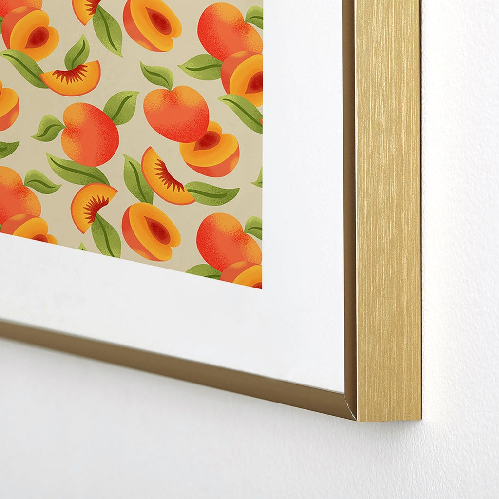 Jessica Molina Peach Pattern Metal Framed Art Print