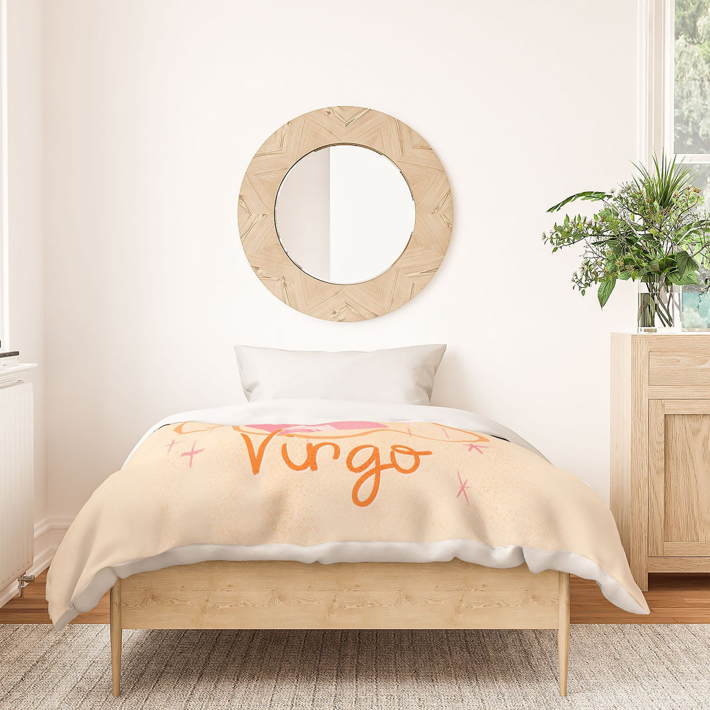 Little Om Zodiac Sign Virgo Duvet Cover