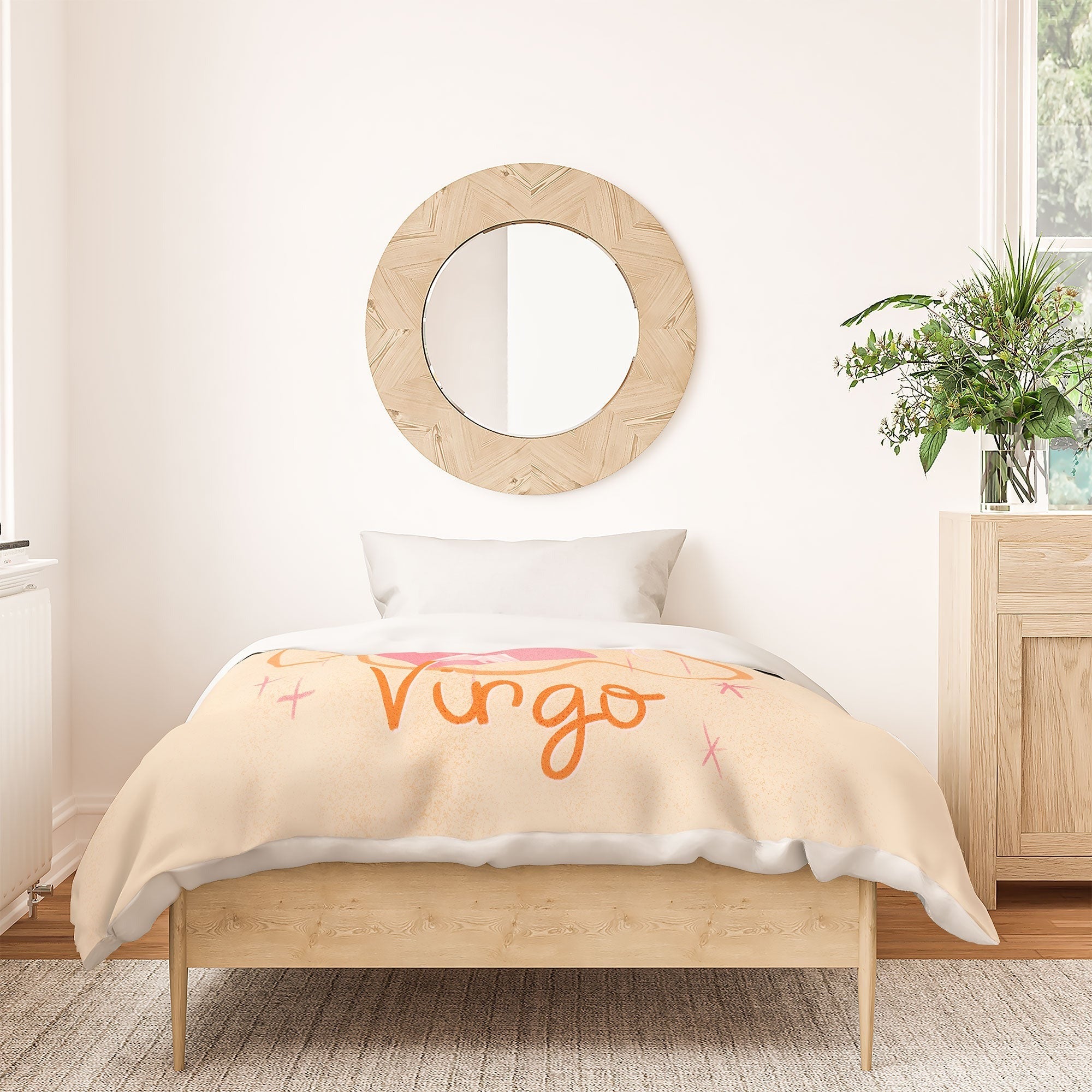 Little Om Zodiac Sign Virgo Duvet Cover
