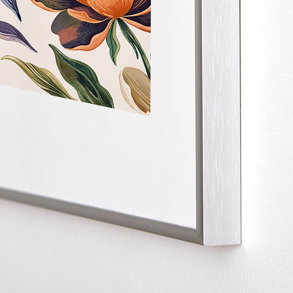 Marta Barragan Camarasa Hand Painted Peony Florals Metal Framed Art Print