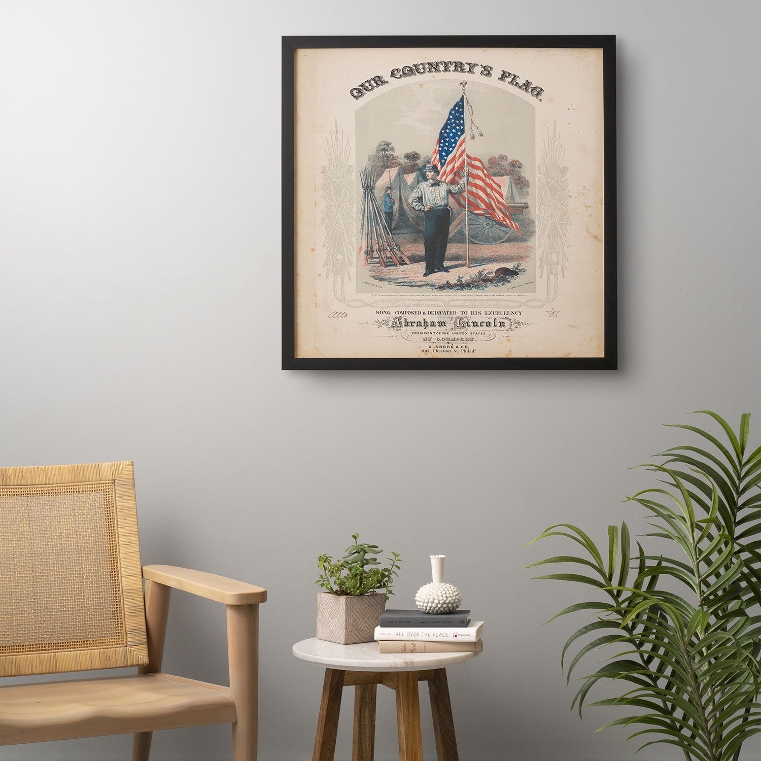 DENY Designs Our Country s Flag Framed Wall Art