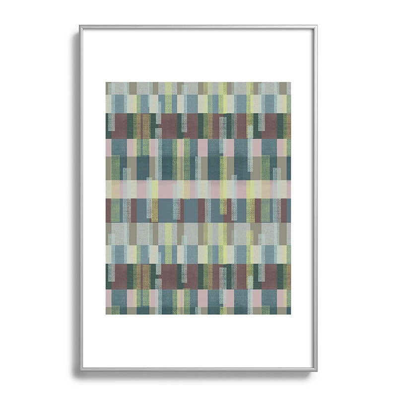 Marta Barragan Camarasa Dynamic Linear Blocks Metal Framed Art Print