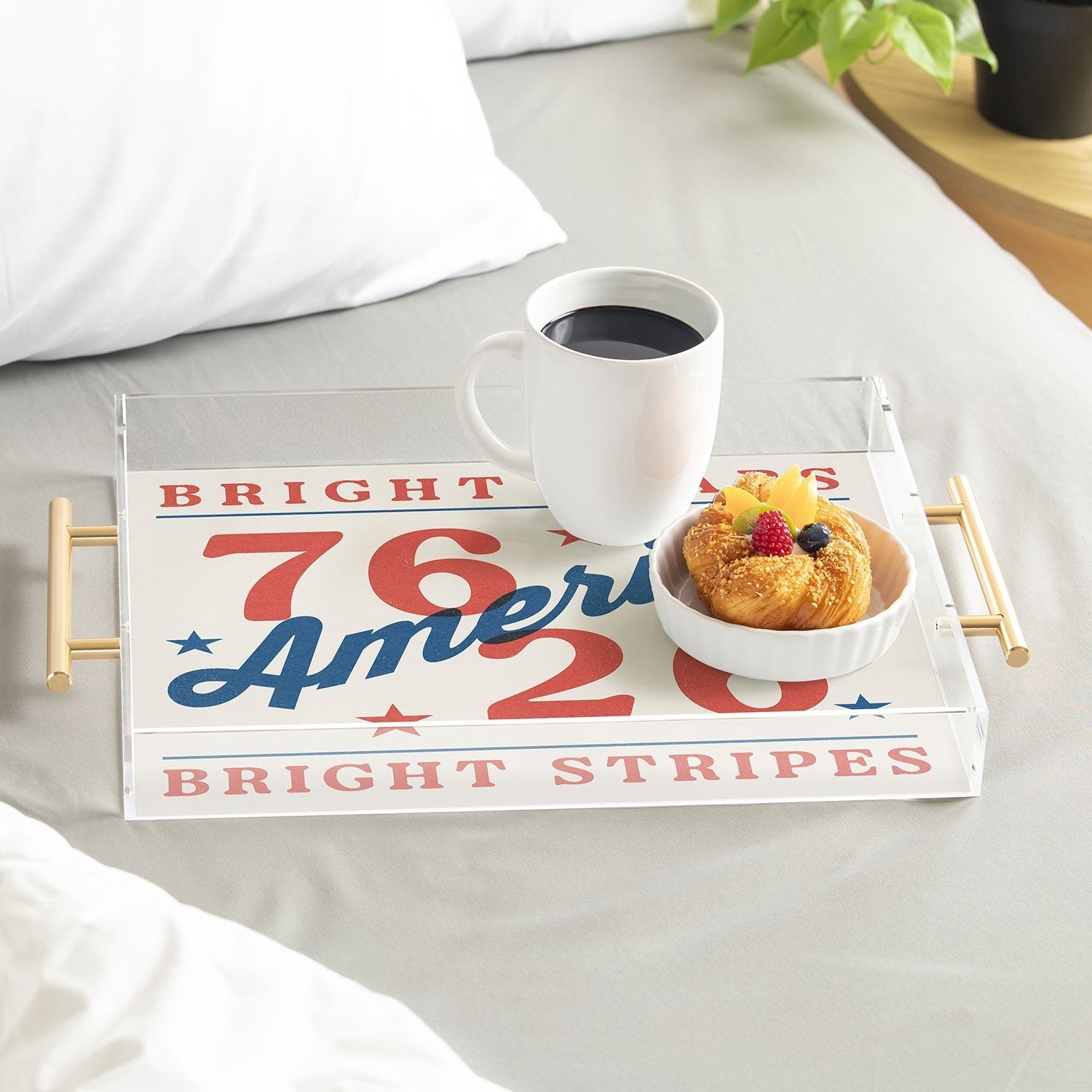 DENY Designs Bright Stars Bright Stripes Acrylic Tray