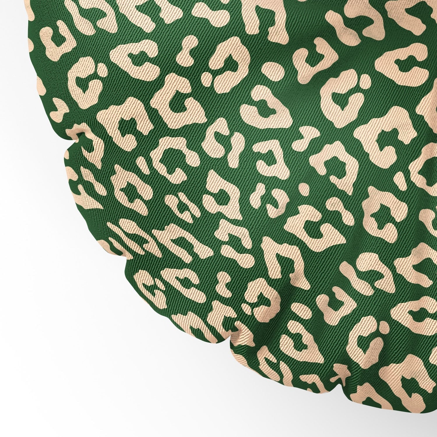 Avenie BR Cheetah Print In Green Floor Pillow Round