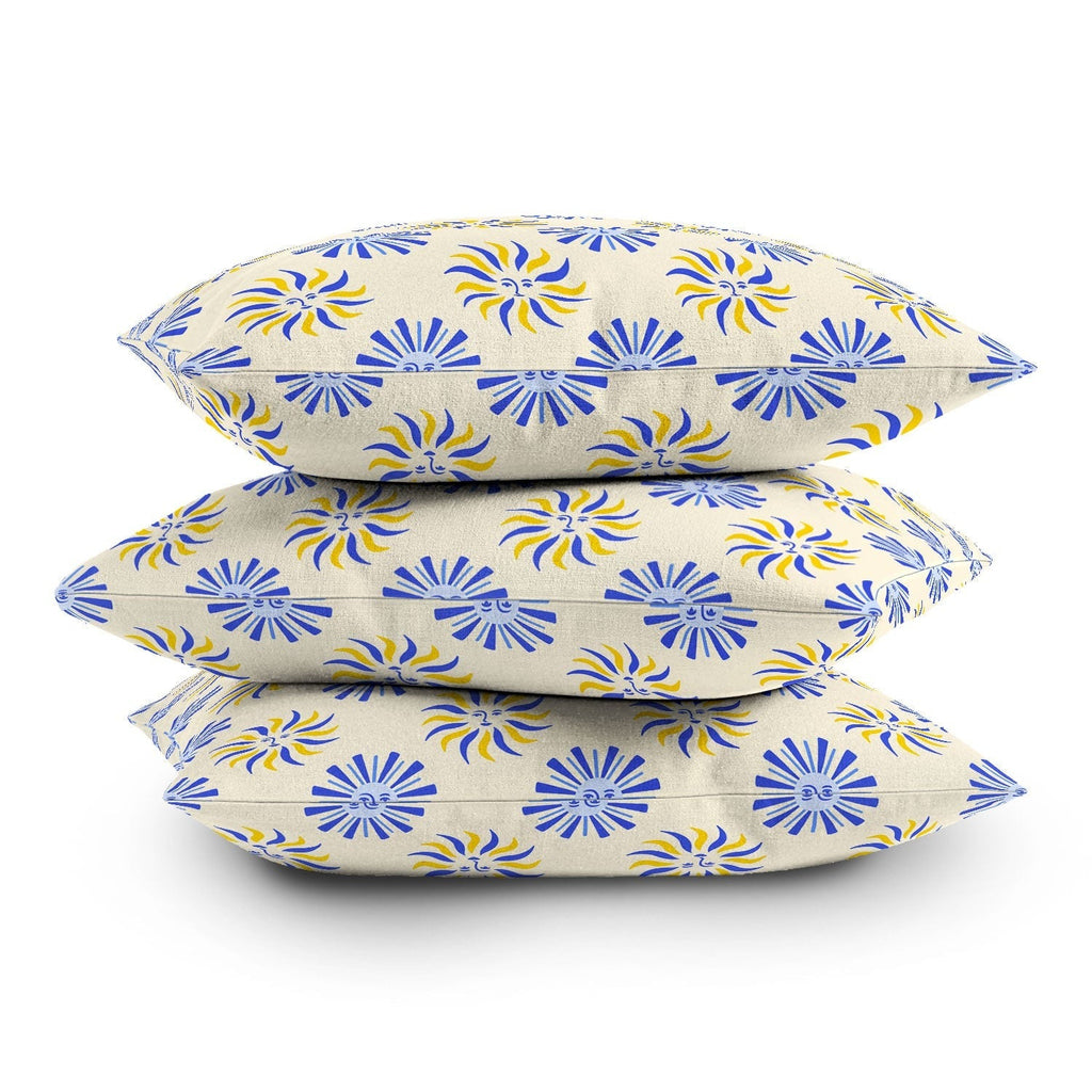 Design by Spark Dolce Vita Radial Sun Flames Outdoor Throw Pillow