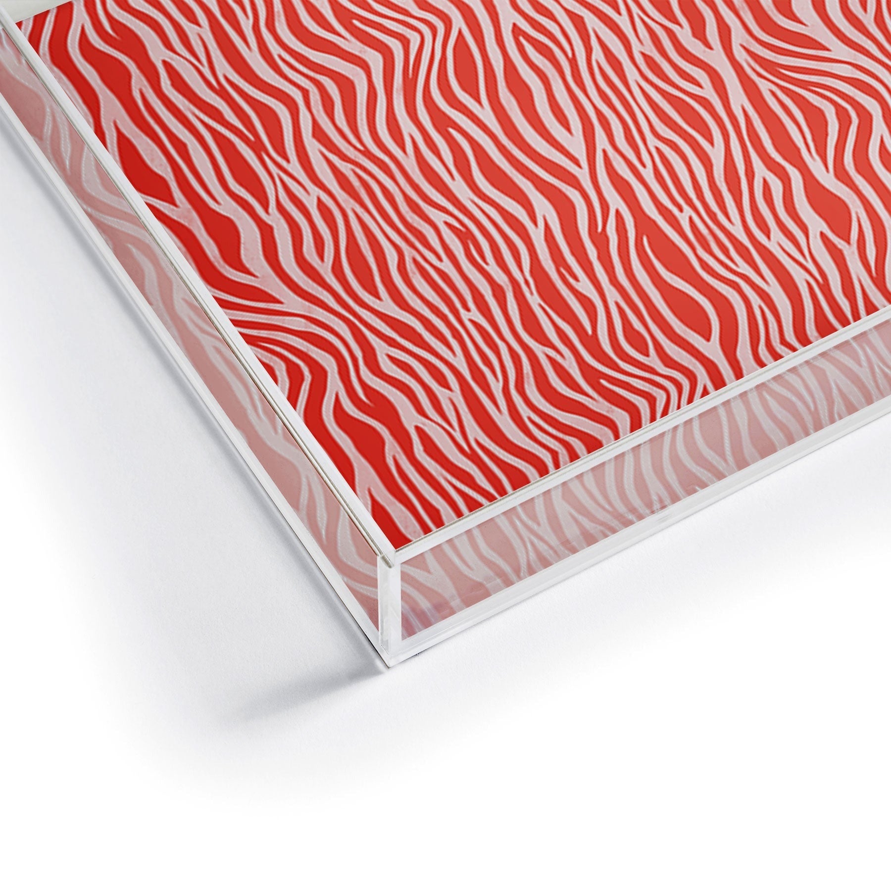 Avenie BR Red Zebra Stripe Acrylic Tray