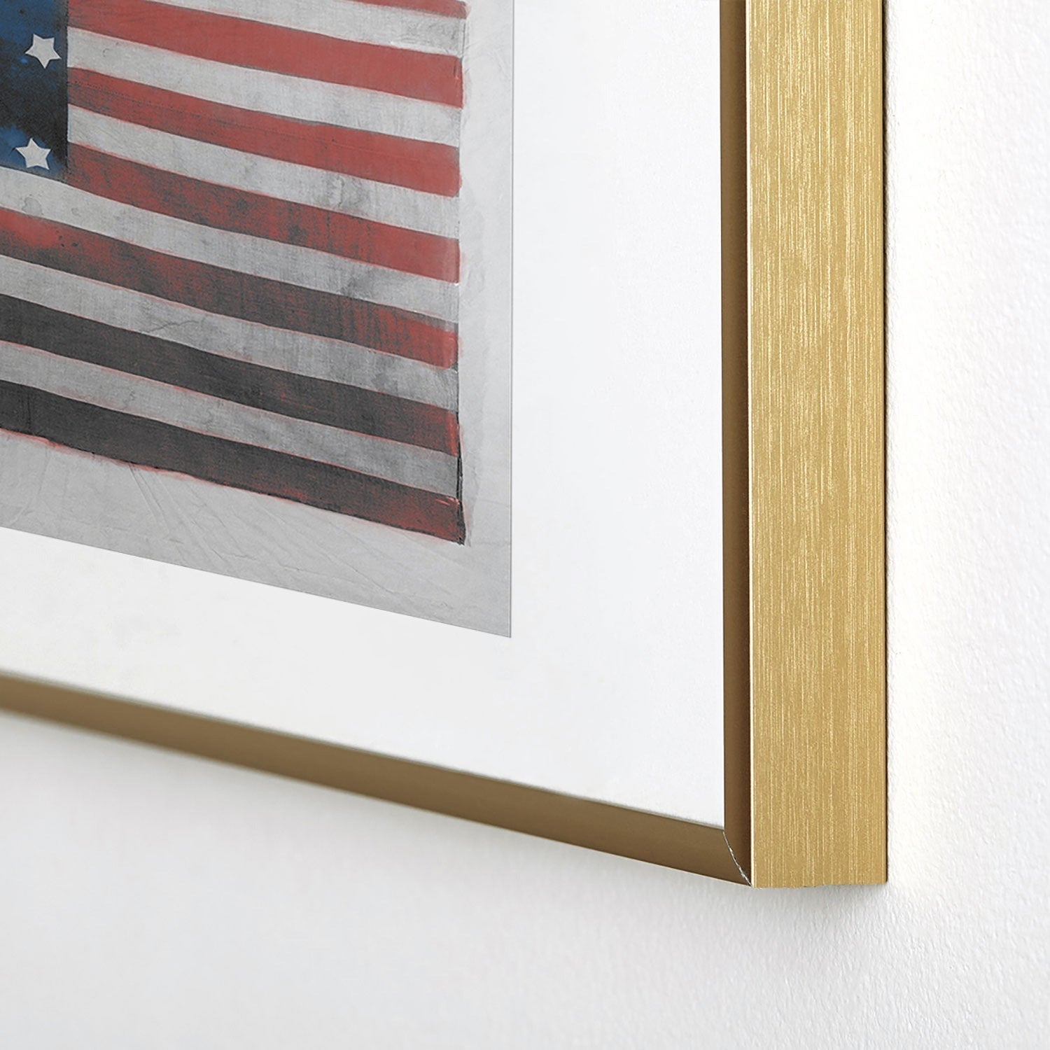 DENY Designs Flag Attributed to Elizabeth Schuyler Hamilton Metal Framed Art Print